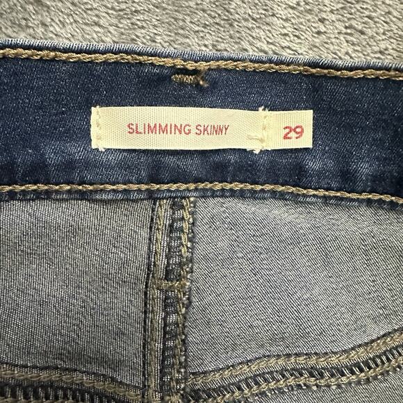 Levi's Slimming Skinny Jeans Women's 29 Blue High Rise Denim Pants Cowboy - Picture 4 of 13